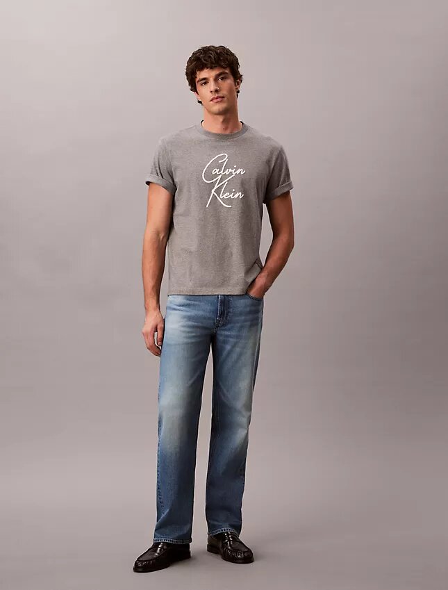 Tricou lejer cu logo script Tricou lejer cu logo script