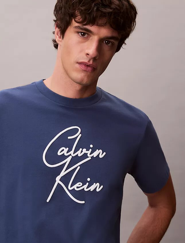 Tricou lejer cu logo script Tricou lejer cu logo script