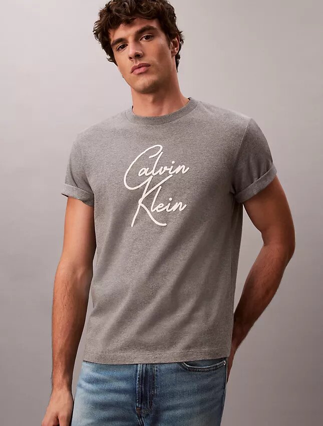 Tricou lejer cu logo script Tricou lejer cu logo script