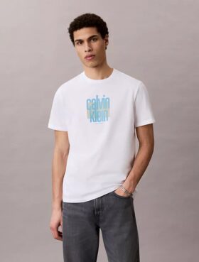 Tricou modern cu logo grafic Calvin Klein