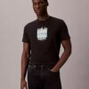 Tricou modern cu logo grafic Calvin Klein