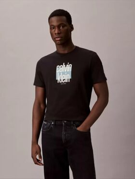 Tricou modern cu logo grafic Calvin Klein