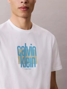 Tricou modern cu logo grafic Calvin Klein