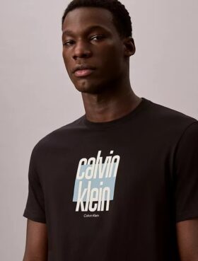 Tricou modern cu logo grafic Calvin Klein