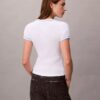 Tricou pentru bebeluși cu logo grafic și bordură contrastantă
