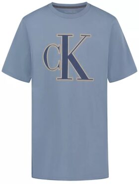 Tricou pentru băieți cu logo Monogram cusut cu cusătură lanț