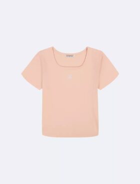 Tricou pentru fete cu guler pătrat