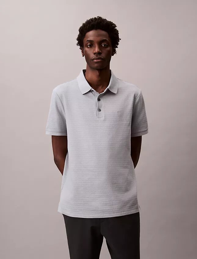 Tricou polo clasic cu țesătură tip waffle Tricou polo clasic cu țesătură tip waffle
