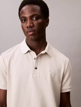 Tricou polo clasic cu țesătură tip waffle