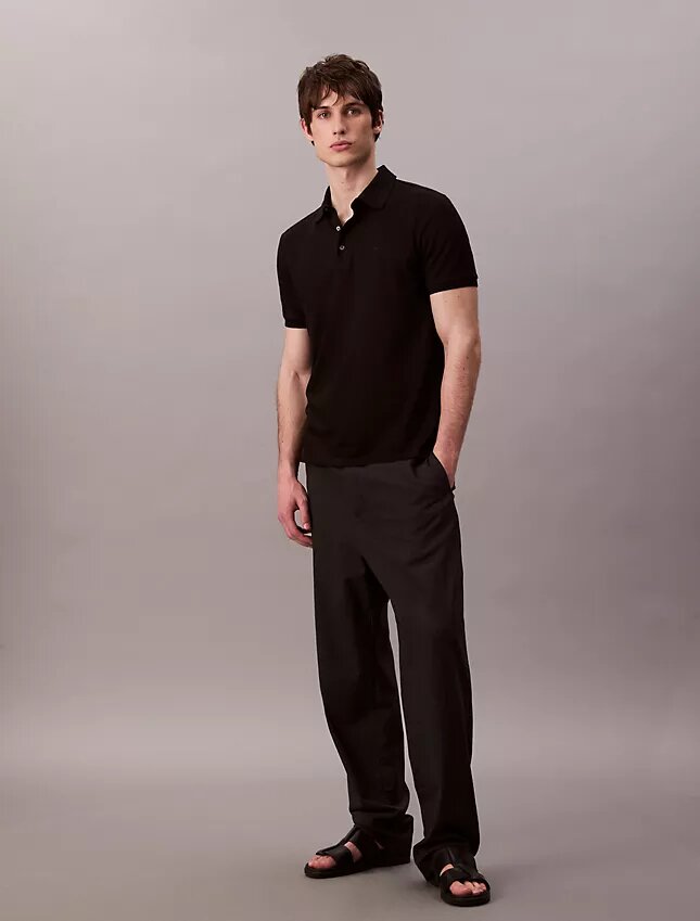 Tricou polo clasic cu țesătură tip waffle Tricou polo clasic cu țesătură tip waffle