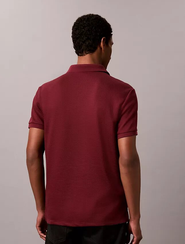 Tricou polo clasic cu țesătură tip waffle Tricou polo clasic cu țesătură tip waffle