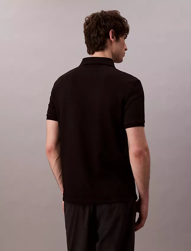 Tricou polo clasic cu țesătură tip waffle Tricou polo clasic cu țesătură tip waffle
