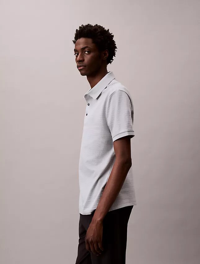Tricou polo clasic cu țesătură tip waffle Tricou polo clasic cu țesătură tip waffle