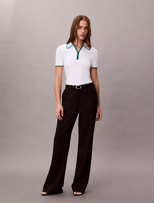 Tricou polo clasic cu fermoar pe un sfert Tricou polo clasic cu fermoar pe un sfert
