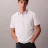 Tricou polo clasic cu monogramă și vârfuri din piqué Tricou polo clasic cu monogramă și vârfuri din piqué