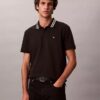 Tricou polo clasic cu monogramă și vârfuri din piqué Tricou polo clasic cu monogramă și vârfuri din piqué