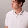 Tricou polo clasic cu monogramă și vârfuri din piqué Tricou polo clasic cu monogramă și vârfuri din piqué