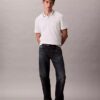 Tricou polo clasic cu monogramă și vârfuri din piqué Tricou polo clasic cu monogramă și vârfuri din piqué