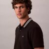 Tricou polo clasic cu monogramă și vârfuri din piqué Tricou polo clasic cu monogramă și vârfuri din piqué