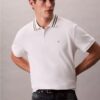 Tricou polo clasic cu monogramă și vârfuri din piqué Tricou polo clasic cu monogramă și vârfuri din piqué