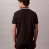 Tricou polo clasic cu monogramă și vârfuri din piqué Tricou polo clasic cu monogramă și vârfuri din piqué