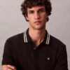 Tricou polo clasic cu monogramă și vârfuri din piqué Tricou polo clasic cu monogramă și vârfuri din piqué