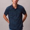 Tricou polo clasic din bumbac piqué cu dungi
