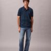 Tricou polo clasic din bumbac piqué cu dungi
