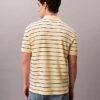 Tricou polo clasic din bumbac piqué cu dungi