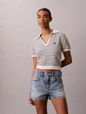 Tricou polo cu dungi