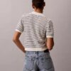 Tricou polo cu dungi