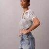 Tricou polo cu dungi
