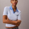 Tricou polo cu dungi și nervuri Monologo