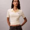 Tricou polo cu dungi și nervuri Monologo
