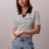 Tricou polo cu dungi și nervuri Monologo