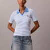 Tricou polo cu dungi și nervuri Monologo