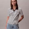 Tricou polo cu dungi și nervuri Monologo