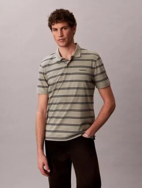 Tricou polo cu dungi Liquid Touch