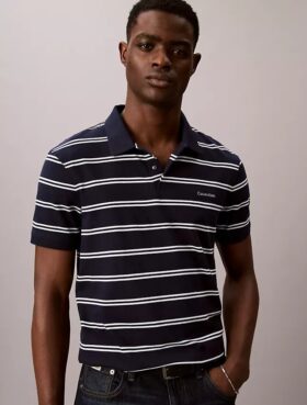 Tricou polo cu dungi Liquid Touch