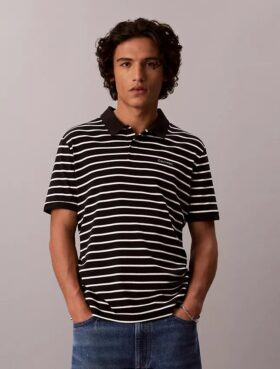 Tricou polo cu dungi Liquid Touch