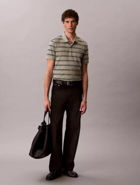 Tricou polo cu dungi Liquid Touch