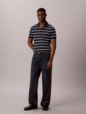 Tricou polo cu dungi Liquid Touch