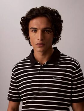 Tricou polo cu dungi Liquid Touch
