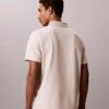 Tricou polo cu fermoar și model în zig-zag