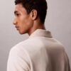 Tricou polo cu fermoar și model în zig-zag