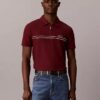 Tricou polo cu fermoar pe un sfert și bordură contrastantă