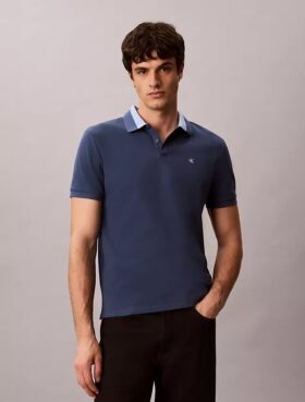 Tricou polo cu guler Pique Colorblock