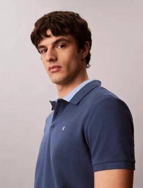 Tricou polo cu guler Pique Colorblock