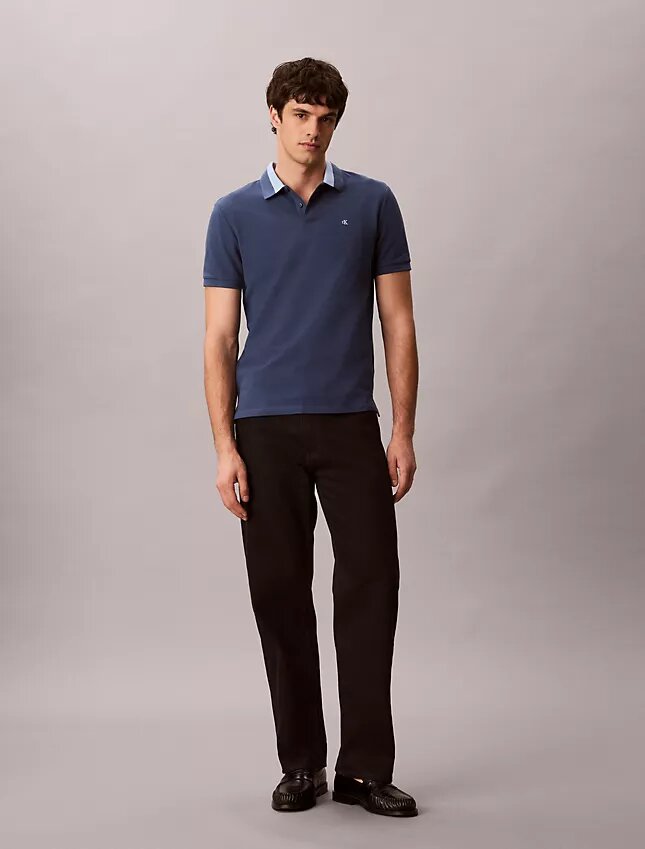 Tricou polo cu guler Pique Colorblock Tricou polo cu guler Pique Colorblock