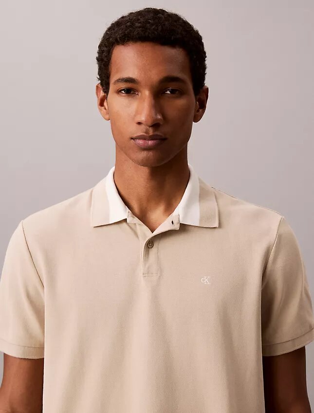 Tricou polo cu guler Pique Colorblock Tricou polo cu guler Pique Colorblock